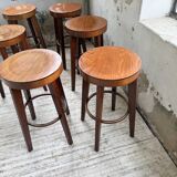 6 vintage Baumann bar stools