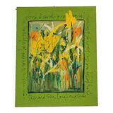 Oil on canvas signed 70's abstract