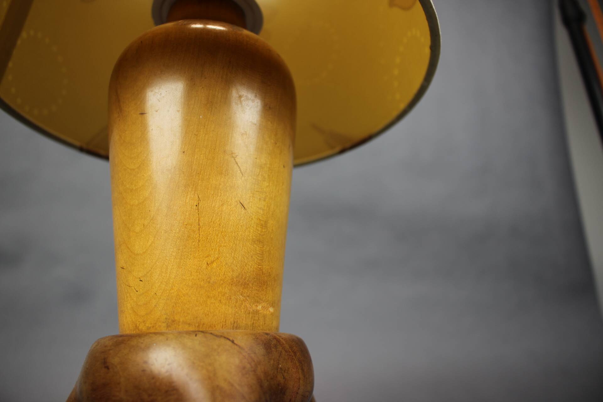 Mid-Century ULUV Wooden Table Lamp, Czechoslovakia, 1960s