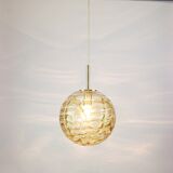 Glass ball suspension by Doria Leuchten Germany 1960s