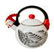 Bouilloire tôle émaillée vintage années 80 kamenstein décors coq