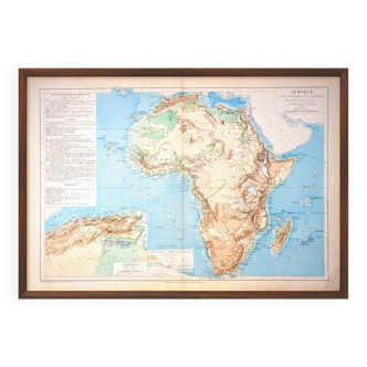Imprimée en 1879, carte de l'Afrique.