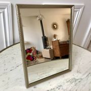 miroir en acier chromé années 40-50