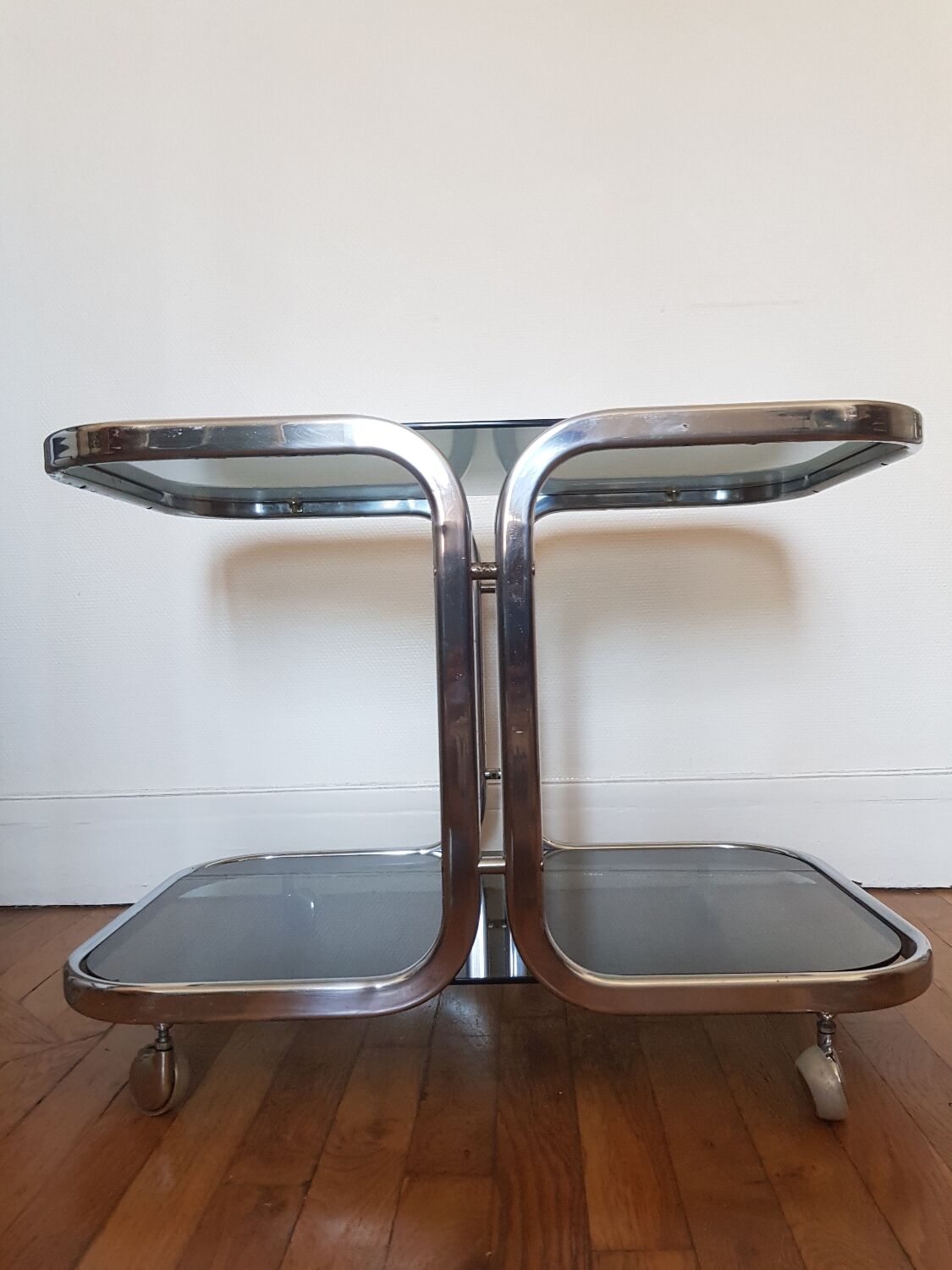 Metal and glass coffee table