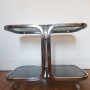 Metal and glass coffee table
