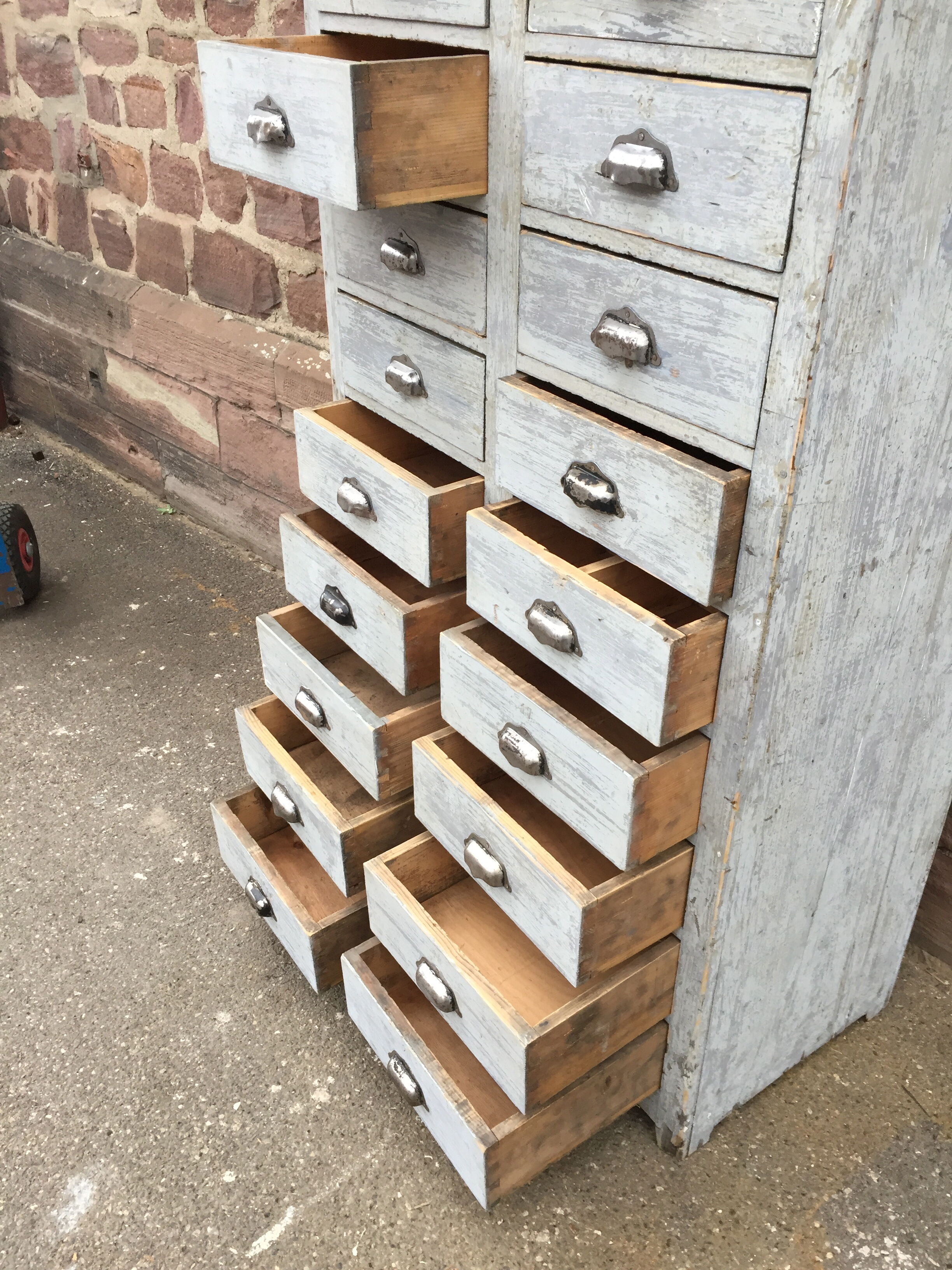 Industrial workshop furniture with vintage drawers 1930