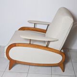 Transatlantic racing armchair, Art Deco period, modular and convertible into a daybed, 1930s