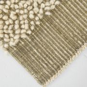 4x7 Army Green & Beige Modern Kilim Rug, 130x215Cm