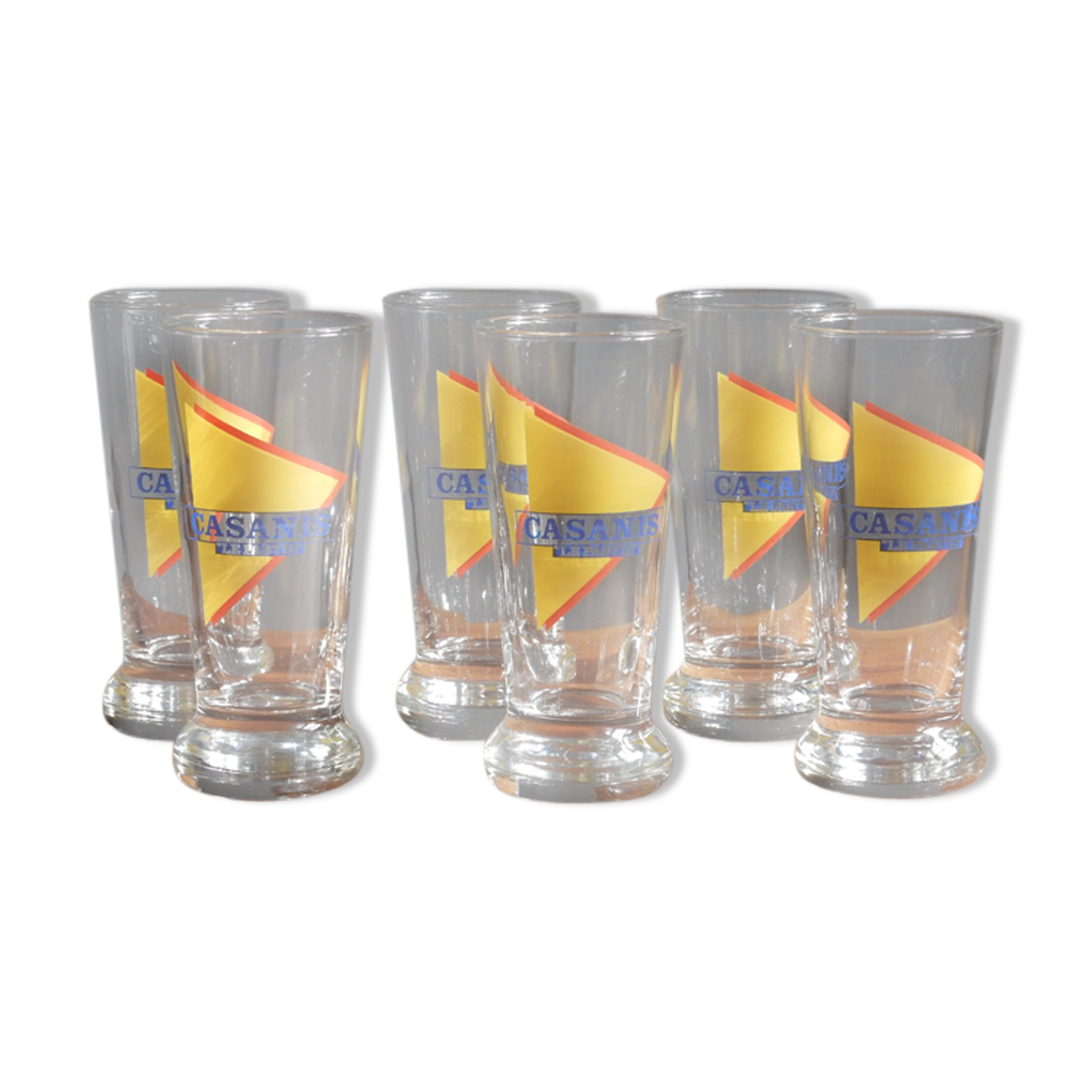 6 glasses Cazanis Pastis French