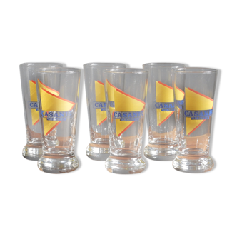 6 glasses Cazanis Pastis French