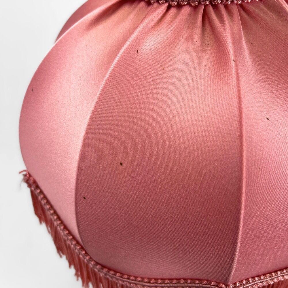 Crystal bedside lamp and silk dome lampshade 60's