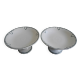 pair of St Amand earthenware compote dishes, new factories, 30s