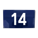 Plaque émaillée SNCF chiffre 14