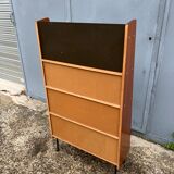 Small shelf 1950 style Guariche multicolored + mirror