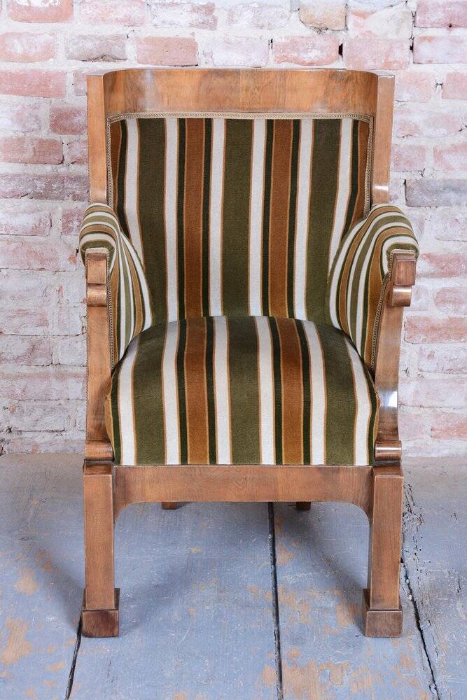 Biedermeier Seating Set in Walnut, 1830s, Set of 3