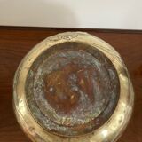 Art Nouveau copper brass cachepot