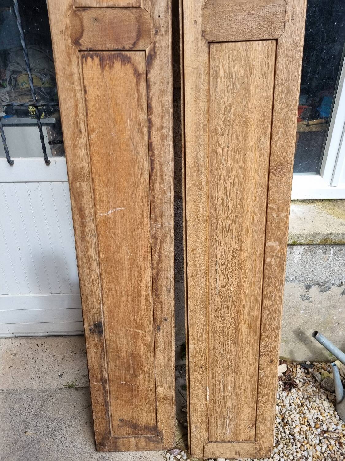 Old oak wall cupboard doors