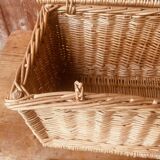 Vintage woven rattan briefcase