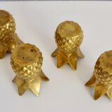 Pineapple brass candlesticks