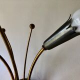 Wall lamp brass and gray metal 1950