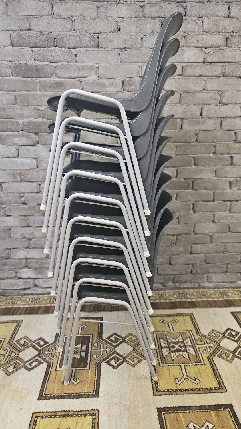 Lot of 10 Helmut Starke chairs from the 1970s