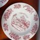 Set of 4 deep plates, Gien earthenware.
