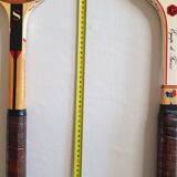 Two vintage collector tennis rackets, "Robert Haillet" and "Team de France"