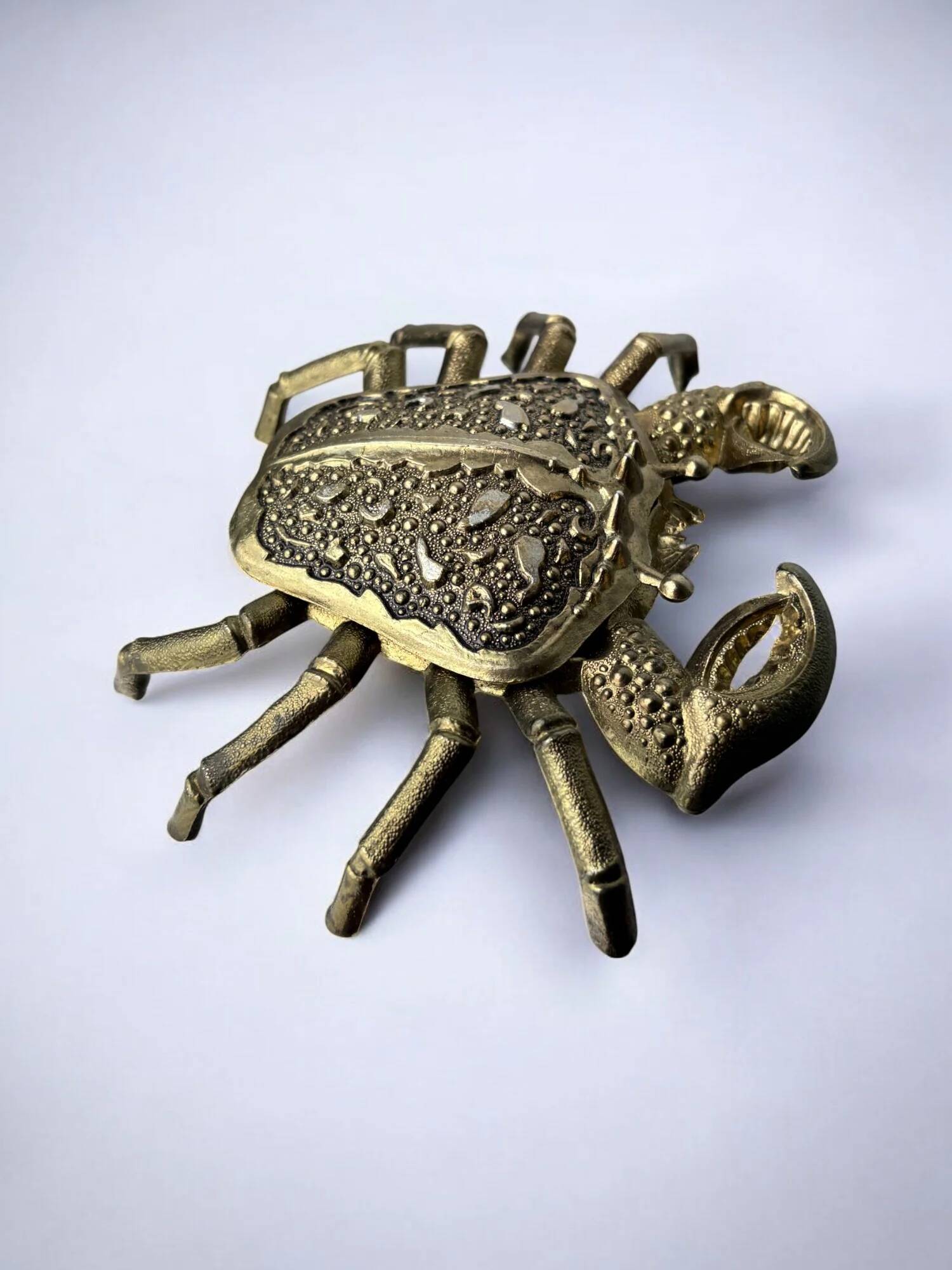 Regency bronze crab ashtray, Spain, 1980s