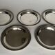 Set of 5 silvered metal coasters