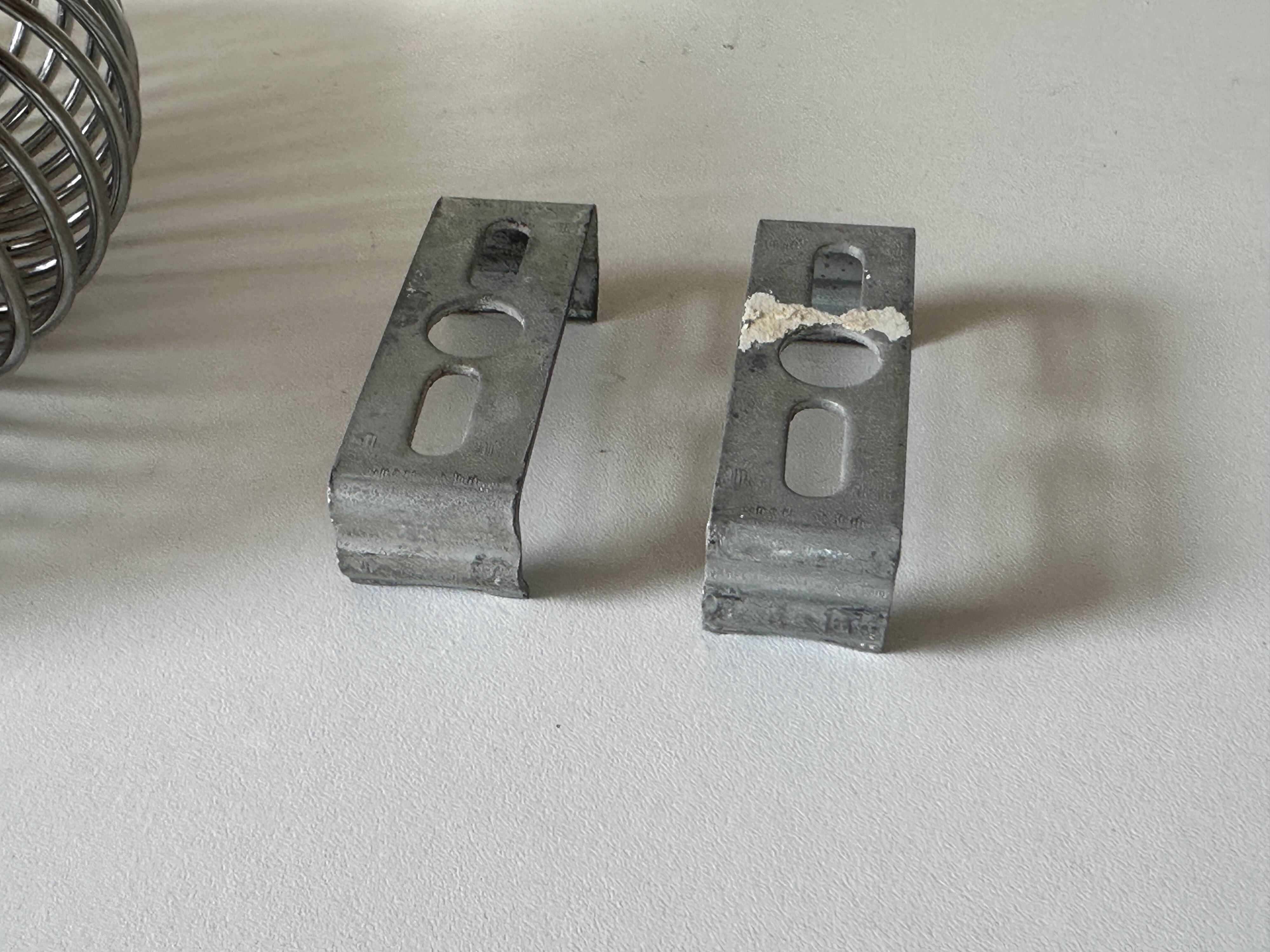 Pair of vintage design spring lamp wall lights from the 70s