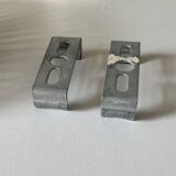 Pair of vintage design spring lamp wall lights from the 70s