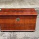 Vintage wooden trunk engraved with Indian ink