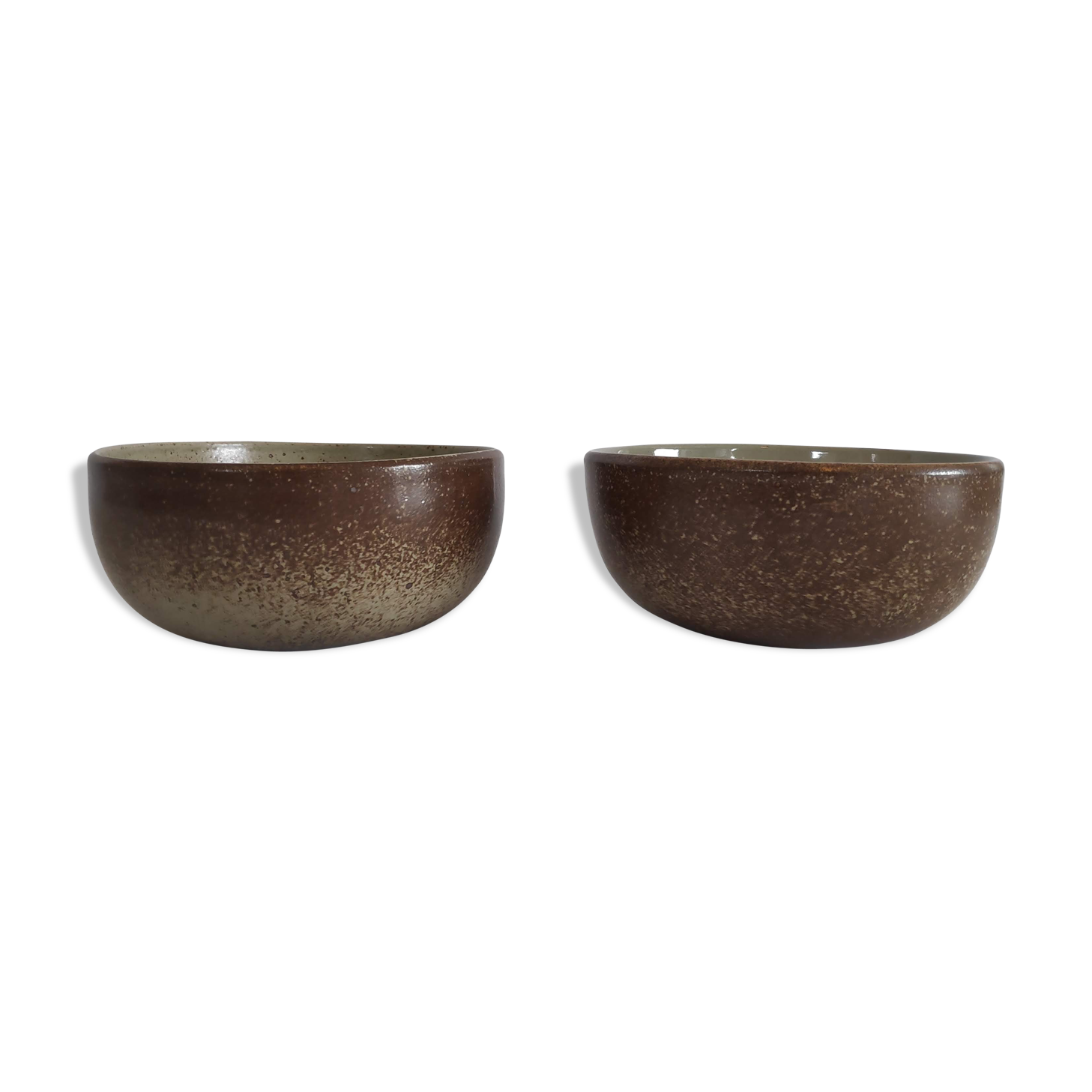 Pair of salad bowls in sandstone from the years 70