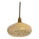 Vintage white speckled glass pendant – 70s organic design