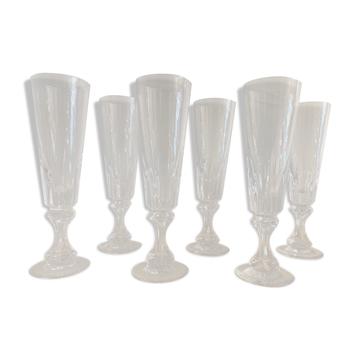 Set de 6 flûtes à champagne en cristal Bayel