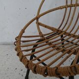 Chair shell rattan child 60s