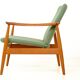 Arne Vodder FD 161 armchair, teak and wool
