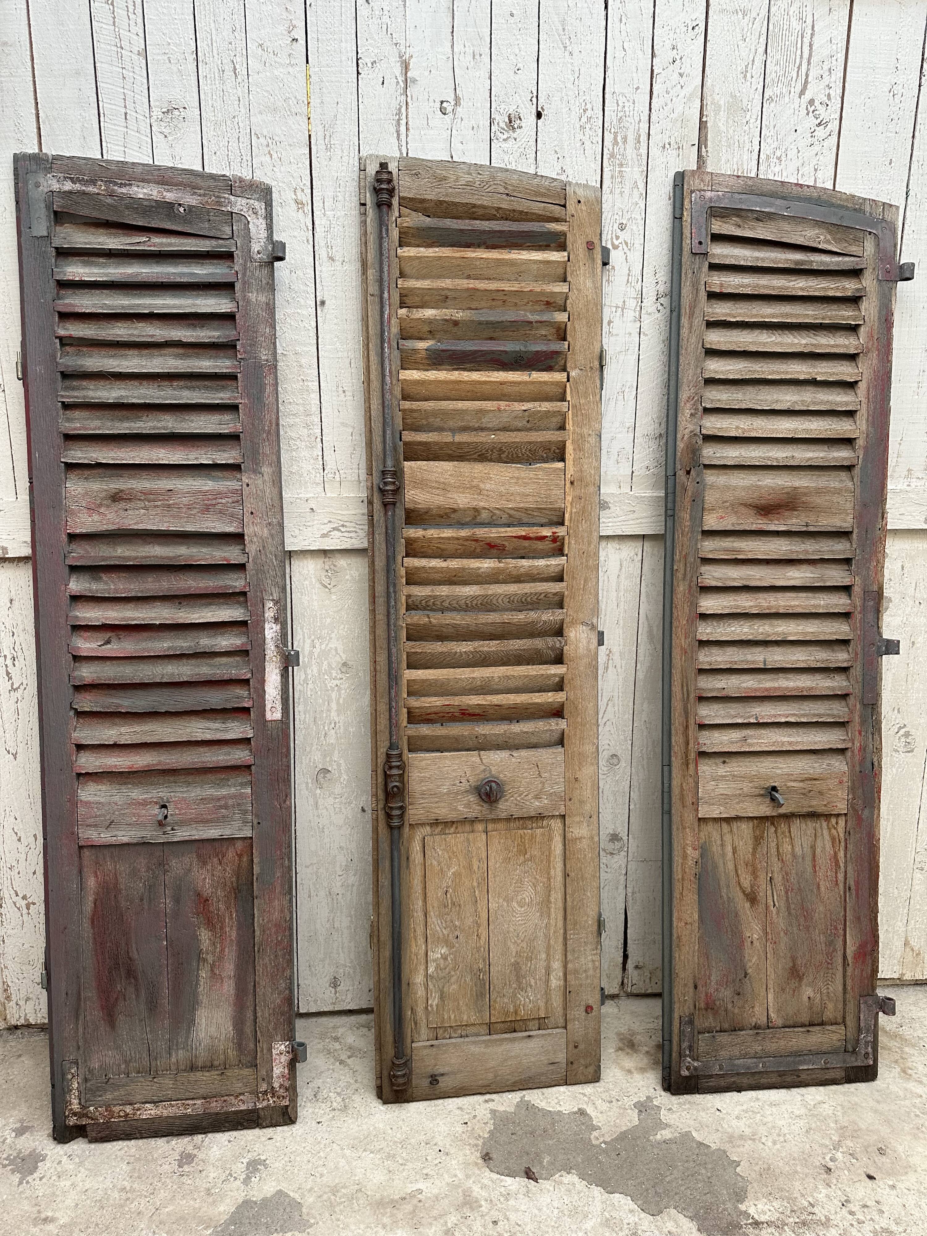 Lot volets persiennes bois