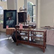 Console étagère laquée “Faux Écaille” — style Chinoiserie