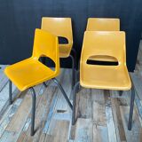Series 4 vintage school chairs from the 80s