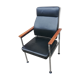Fauteuil vintage cuir et teck