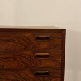Danish hallway set: chest of drawer & mirror in Palisander 1950s