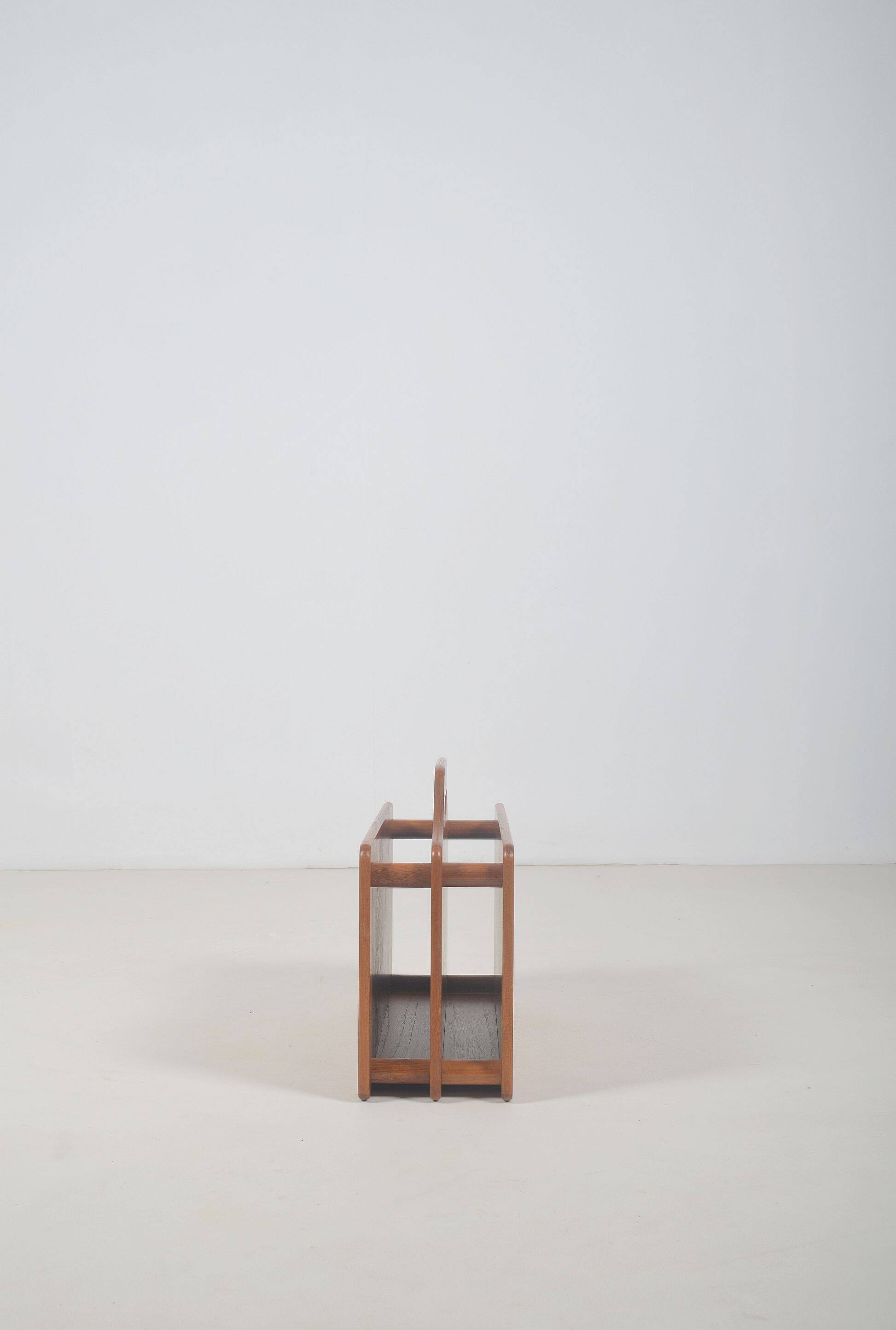 Danish magazine holder in solid teak, 1970s