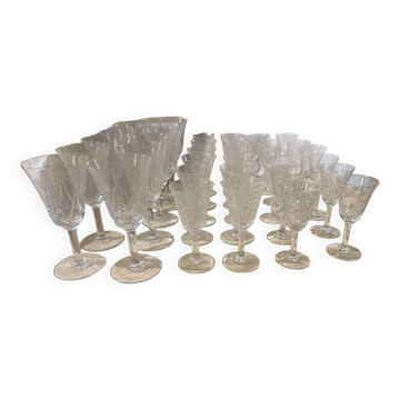 Série de 36 verres en cristal