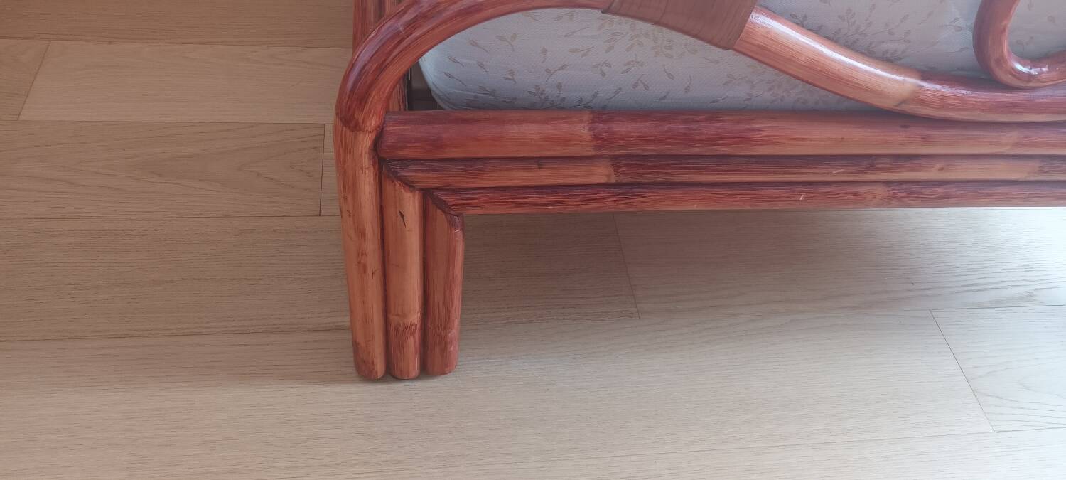 Lit 90 ROTIN Maugrion rouge chine