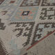 Traditional Afghan Kilim Rug Symmetrical Geometric Wool Area Rug- 104x141cm
