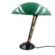 Mid-century green and brass table lamp, Italy 1960s