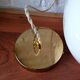 Vintage opaline glass pendant, multicoloured geisha patterns 1960, Anouck