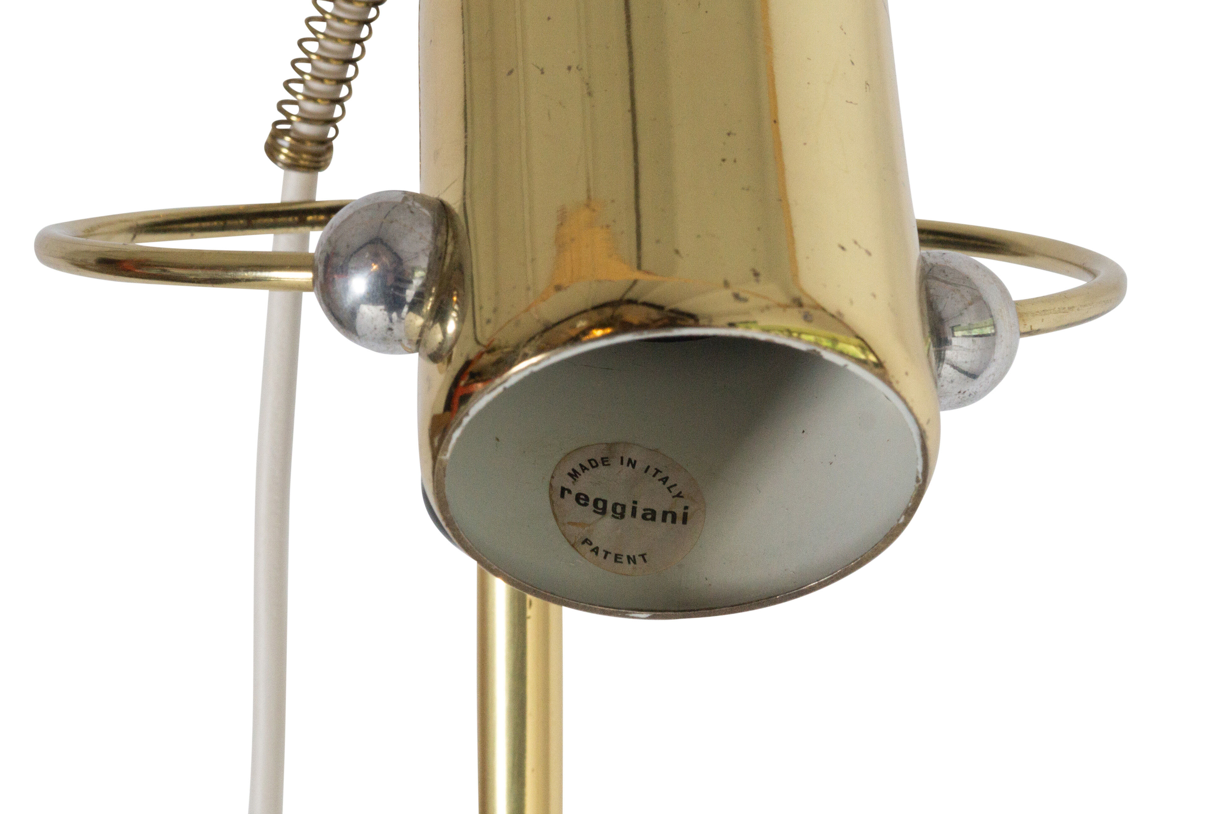 Francesco Fois by Goffredo Reggiani, brass floor lamp from 1974
