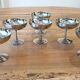 6 Rémi Letang stainless steel ice cream cups, 1970s